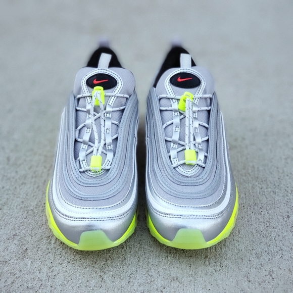 Nike Air Max 97 RFT Women's Silver Yellow Shoes - Picture 6 of 10
